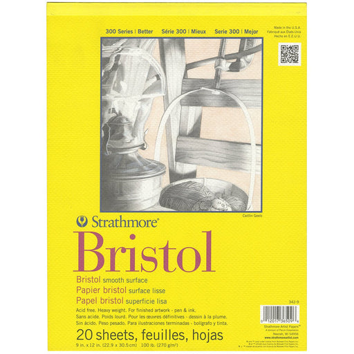 Bristol Board 20 sheets 100lb 9X12
