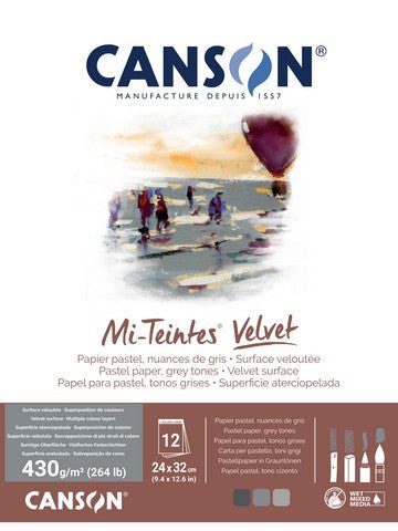 Mi - Teintes Velvet 9.45 X 12.6 Pad, Grey Tones - Art Department LLC