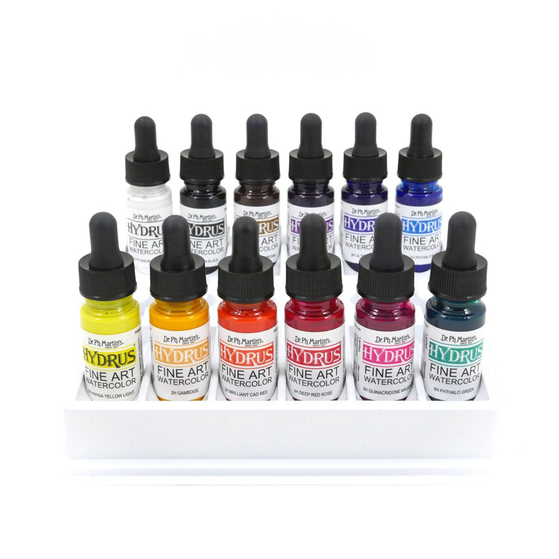Hydrus Fine Art Watercolor Sets, 12 - Color .5 oz. - Art Department LLC