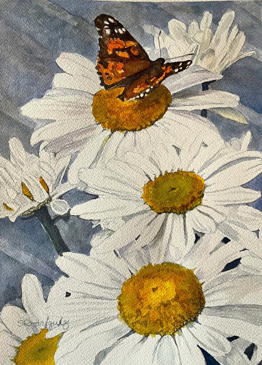Watercolor Realism: Daisy and Bumble Bee - Art Department LLC