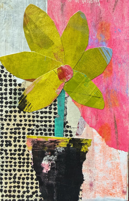 Curious Untamed Blooms in Collage