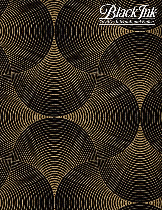 Black Ink Handmade Screenprinted Decorative Paper - Art Department LLC