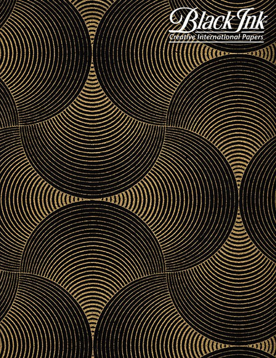 Black Ink Handmade Screenprinted Decorative Paper - Art Department LLC