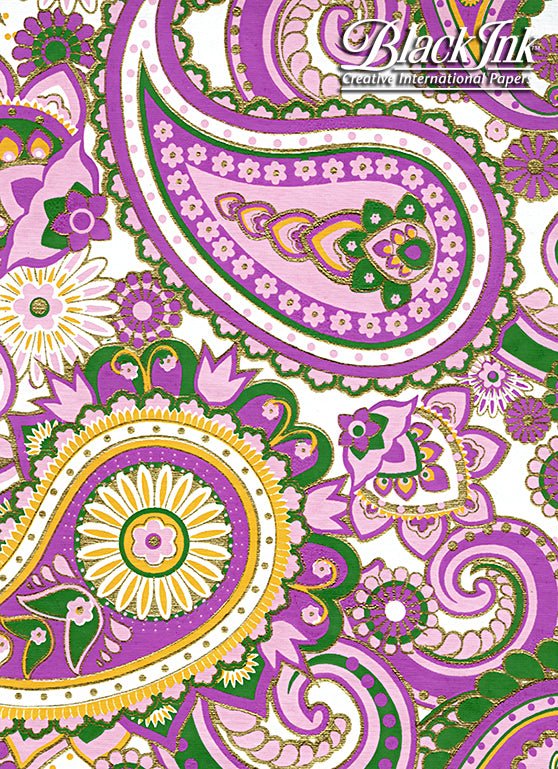 Black Ink Handmade Screenprinted Decorative Paper - Art Department LLC