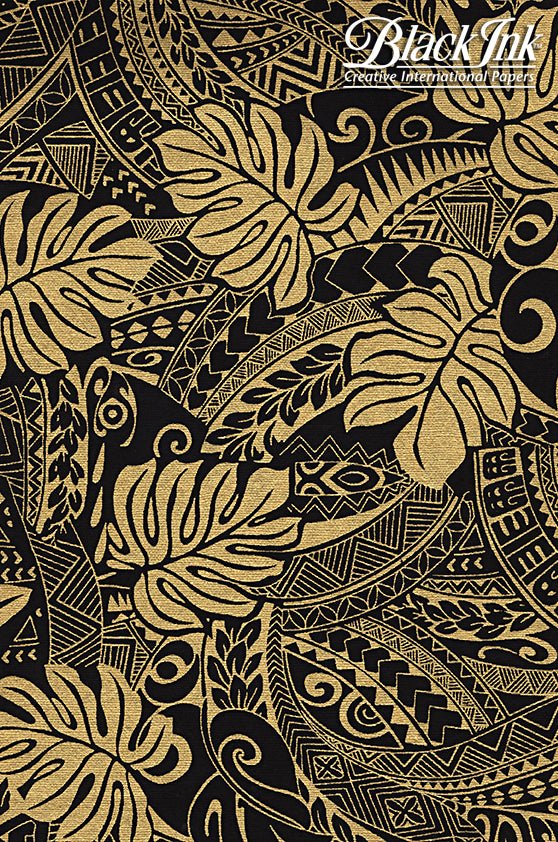 Black Ink Handmade Screenprinted Decorative Paper - Art Department LLC