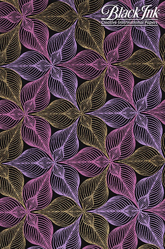 Black Ink Handmade Screenprinted Decorative Paper - Art Department LLC