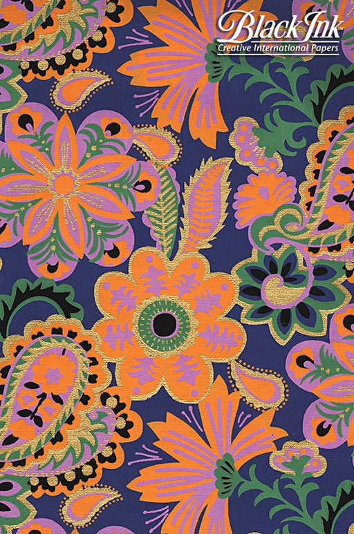 Black Ink Handmade Screenprinted Decorative Paper - Art Department LLC