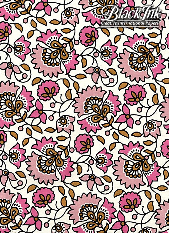 Black Ink Handmade Screenprinted Decorative Paper - Art Department LLC