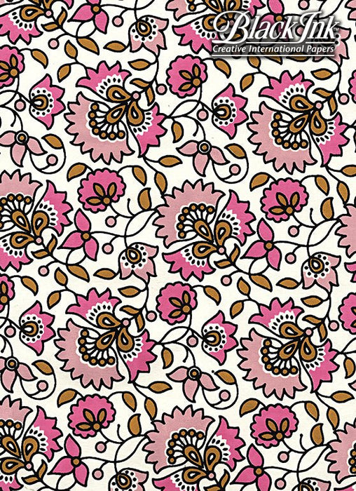 Black Ink Handmade Screenprinted Decorative Paper - Art Department LLC