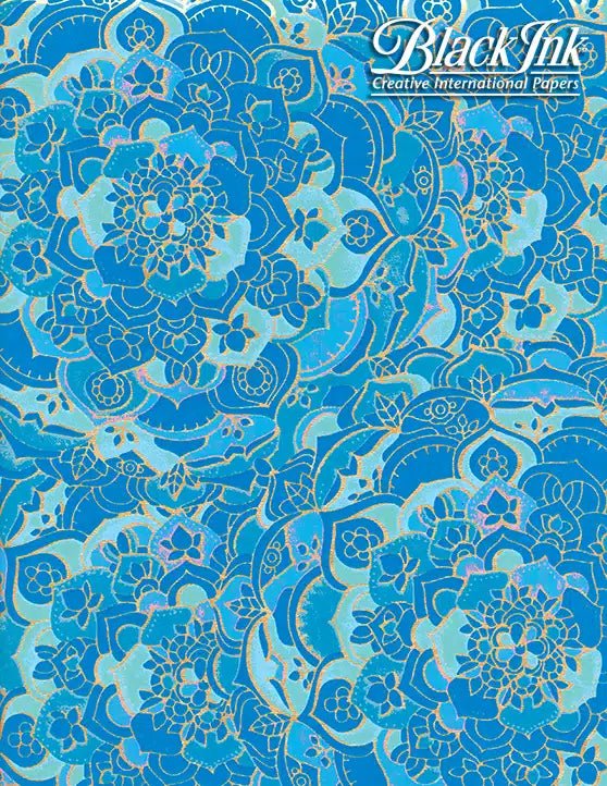 Black Ink Handmade Screenprinted Decorative Paper - Art Department LLC