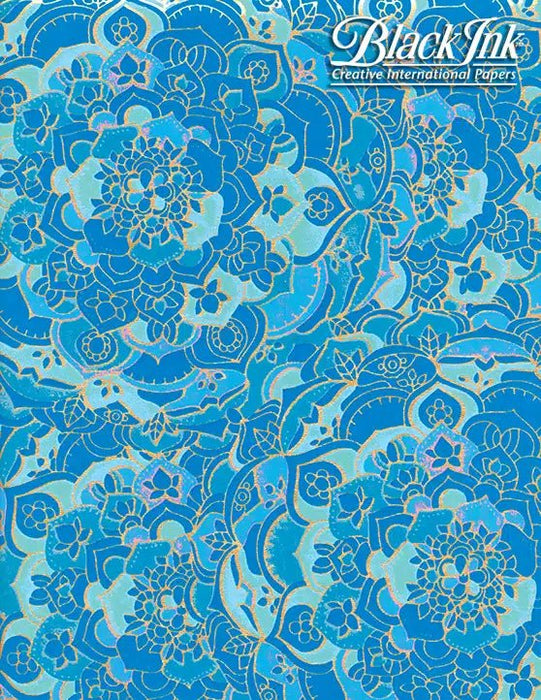 Black Ink Handmade Screenprinted Decorative Paper - Art Department LLC