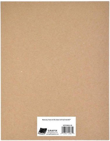 Natural Chipboard .057 8.5X11 6pk - Art Department LLC