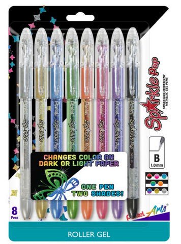 Sparkle Pop Metallic Gel Ink Pen 1.0MM Assorted Ink 8pk - Art Department LLC