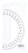 Pro Art Protractor 180 Degree 8" Clear - Art Department LLC