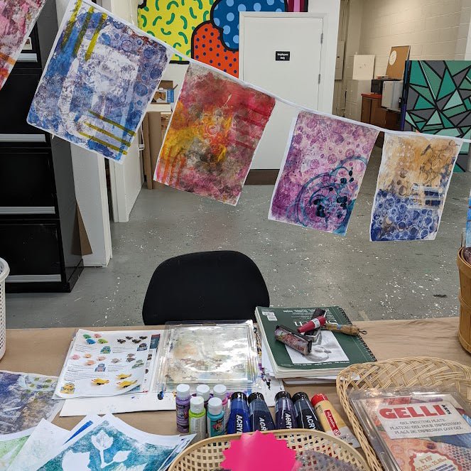 Gelli Printing Retreat, Transfers and Gelli Paintings with Jessica Ramey - Art Department LLC