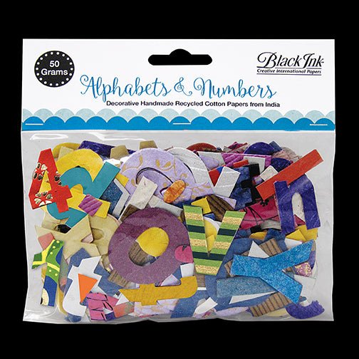 Alphabets & Numbers, Recycled Cotton Papers - Art Department LLC