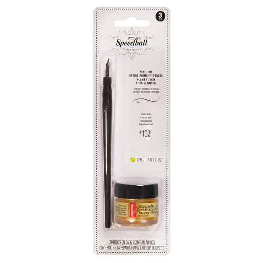 Speedball Crow Quill Pen & Gold Ink