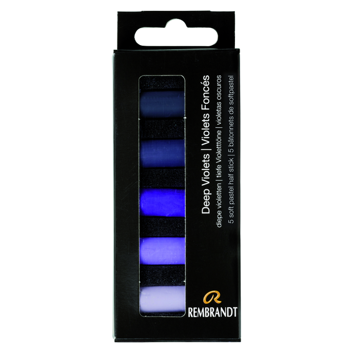 Rembrandt Pastel Half Stick Set, Deep violets