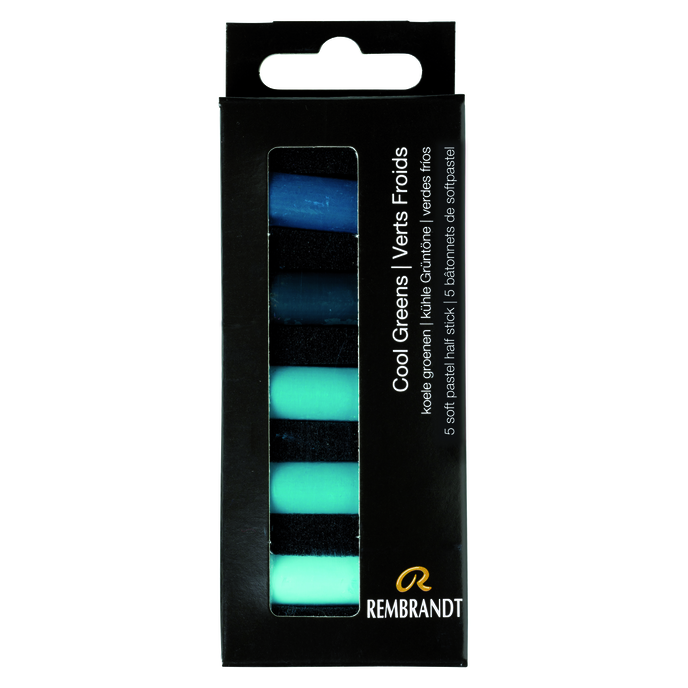 Rembrandt Pastel Half Stick Set, Cool greens