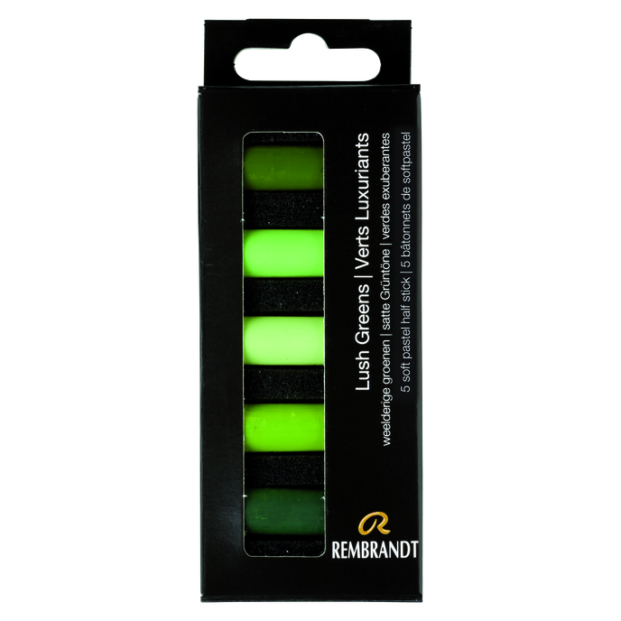 Rembrandt Pastel Half Stick Set, Lush greens