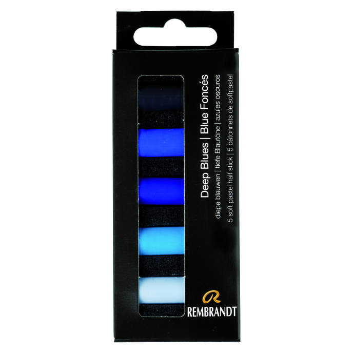 Rembrandt Pastel Half Stick Set, Deep blues