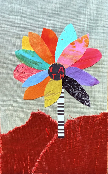 Curious Untamed Blooms in Collage