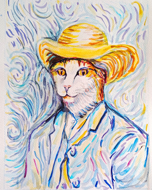 Vincent the Cat’s Birthday Bash: A Van Gogh - Inspired Watercolor Event! - Art Department LLC
