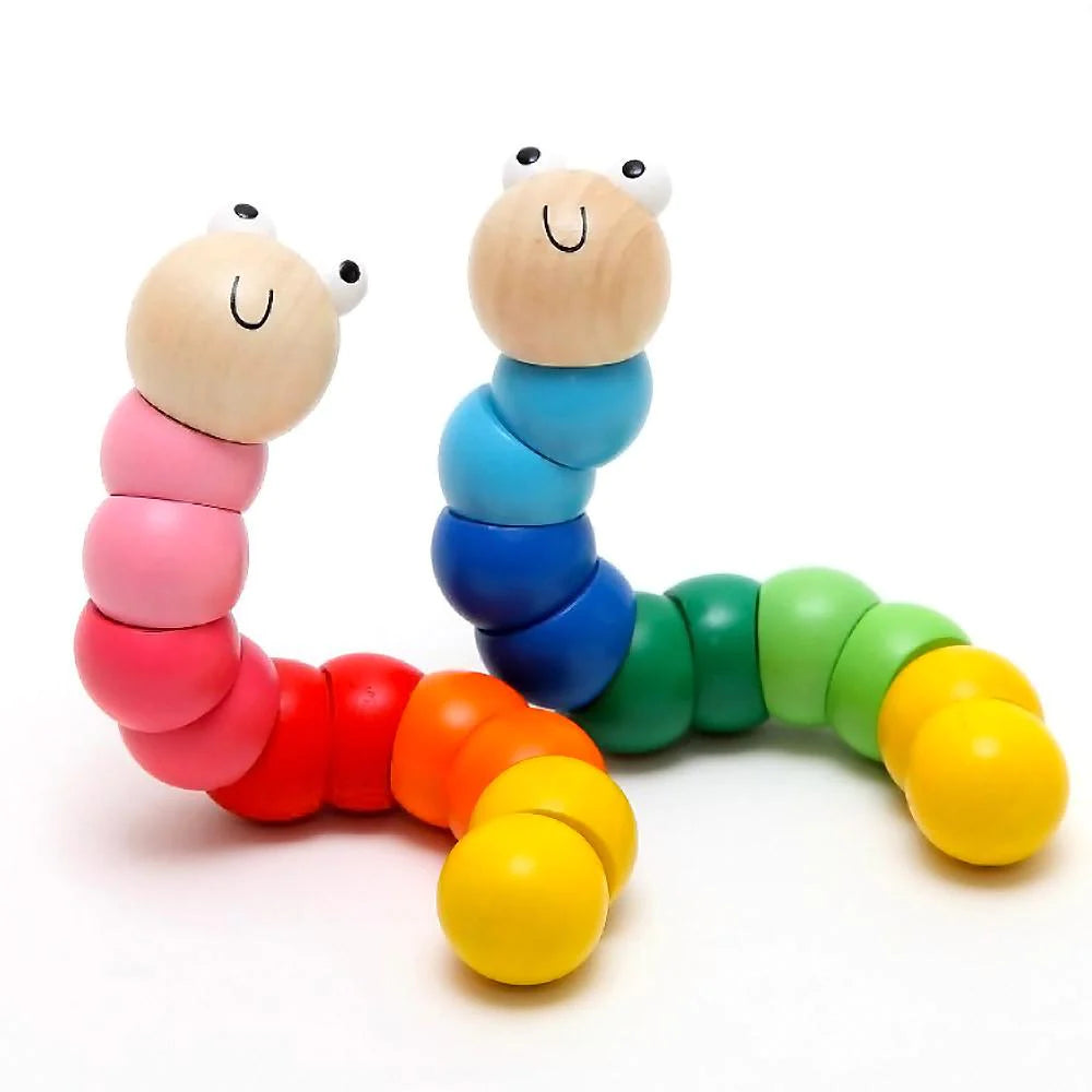 Wooden hot sale worm toy