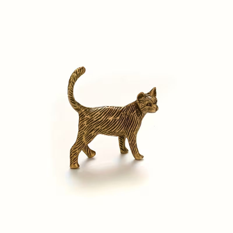 Brass Kitten Statue