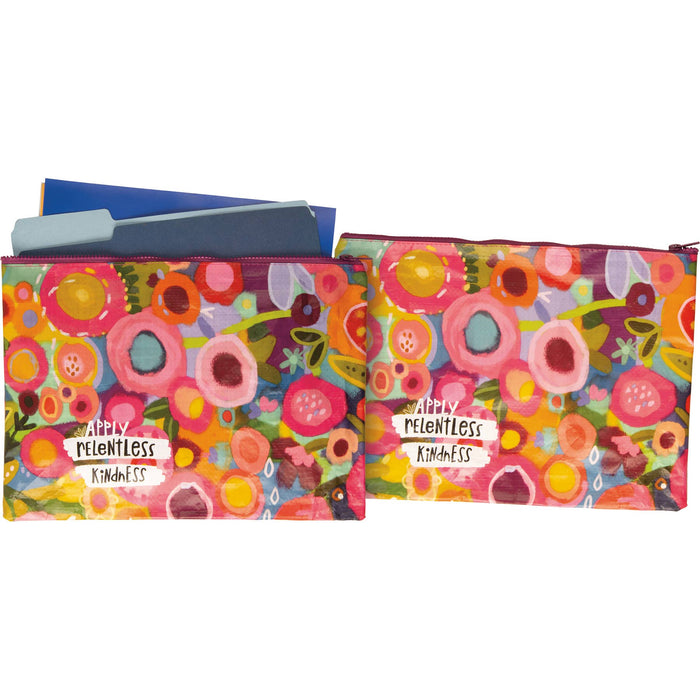 Apply Relentless Kindness Zipper Folder