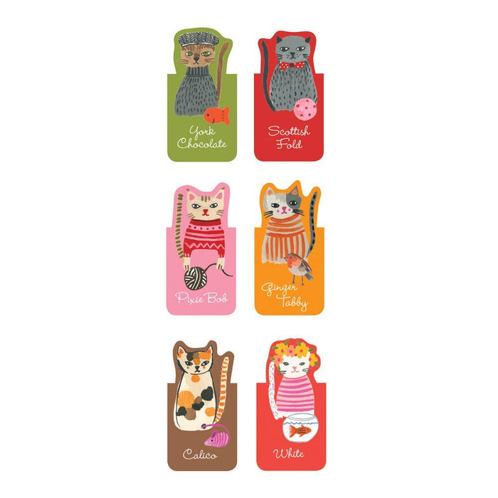 Cool Cats Magnetic Bookmarks - Art Department LLC