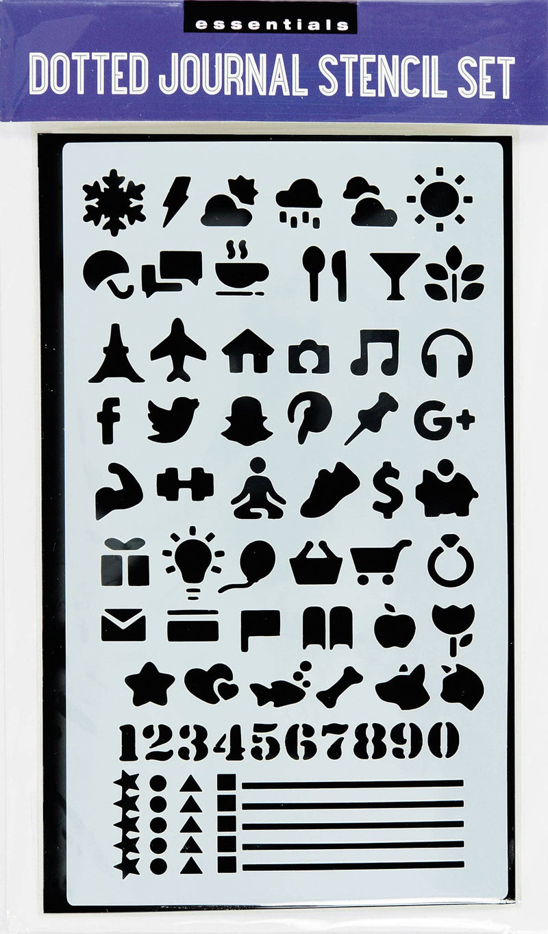 Essentials Dotted Journal Stencil Set - Art Department LLC