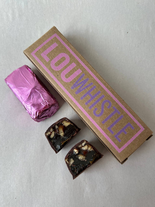 Lou Whistle - Molasses Pecan Chew Covered in Dark Chocolate - Art Department LLC