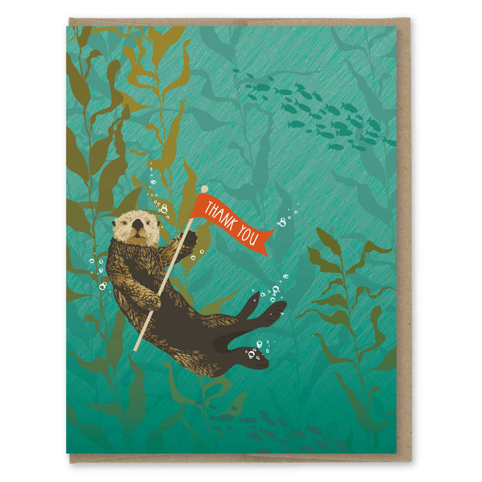 Sea Otter Thank You Card - Art Department LLC