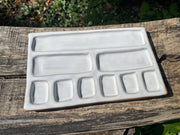 Large 9 - Pan Ceramic Artist Paint Palette - Art Department LLC