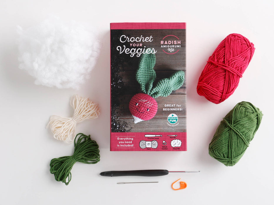 Crochet Your Veggies Amigurumi Kit Radish - Art Department LLC