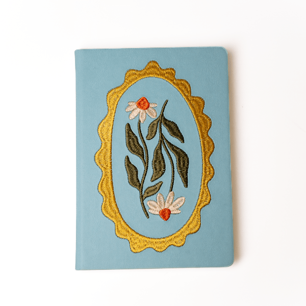 Daisy Frame Hardbound Embroidered Notebook - Art Department LLC