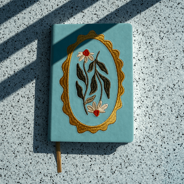 Daisy Frame Hardbound Embroidered Notebook - Art Department LLC