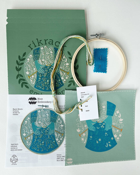 Knit Embroidery Kit, materials included