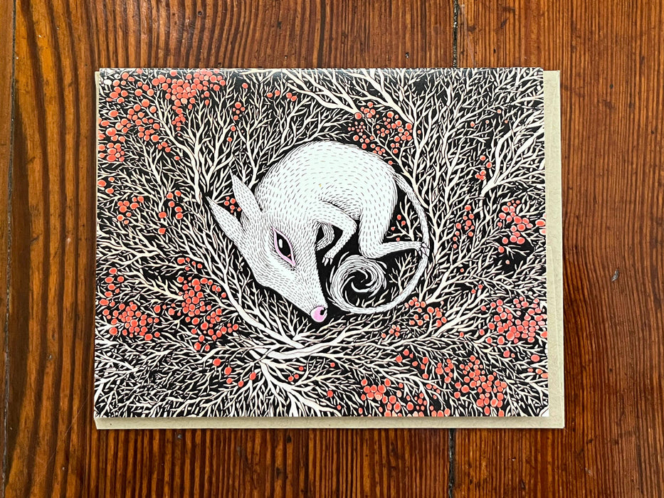 Curled Creature Note Card 
