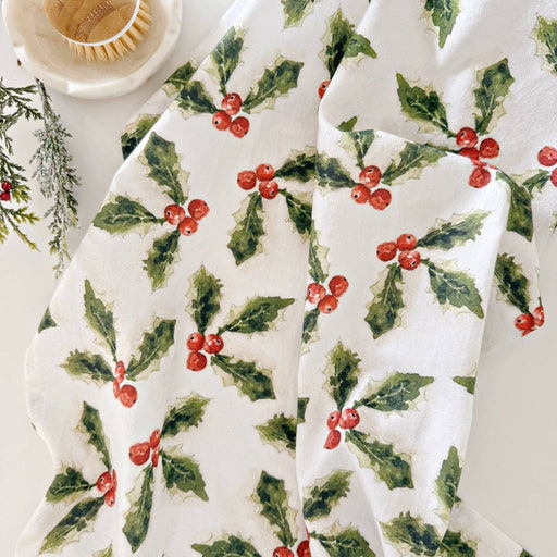 Holly Berry Tea Towel - Art Department LLC