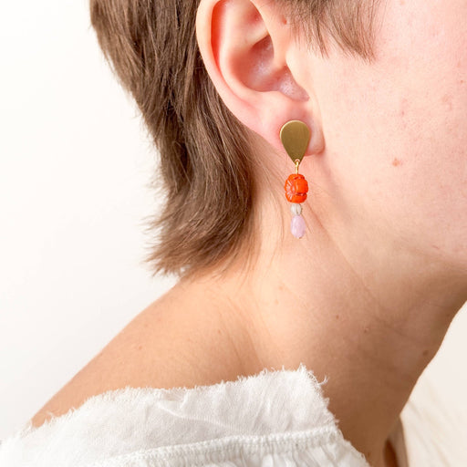 Romantic Flower Stud Earrings with Boho Charm - Art Department LLC