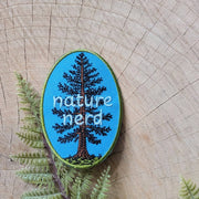 Iron-on patch | nature nerd - embroidered Pine tree applique - Art Department LLC
