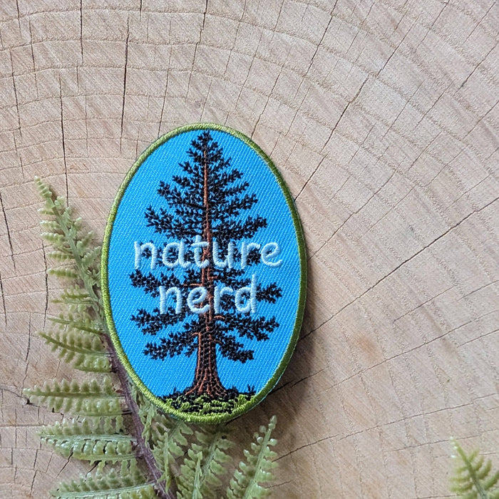 Iron-on patch | nature nerd - embroidered Pine tree applique