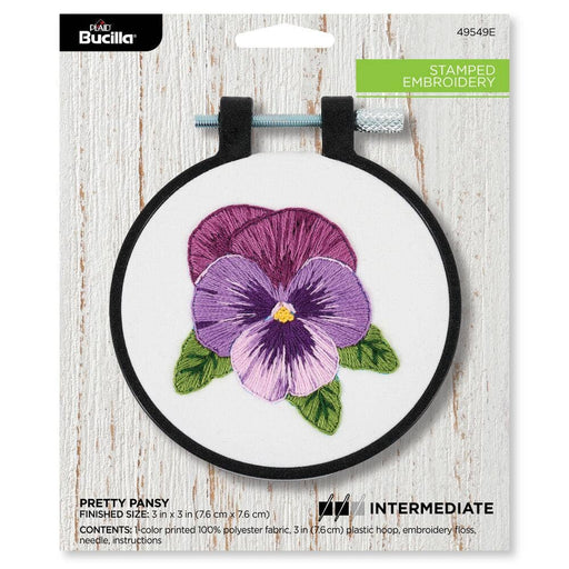Embroidery Kit - Pretty Pansy - Art Department LLC