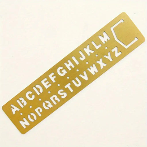 Brass Letters Stencil, Bookmark