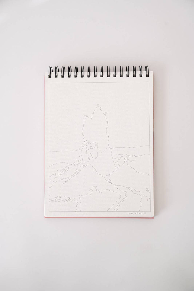 National Parks Watercoloring Book - Outlines w/Video Tutorials - Art Department LLC