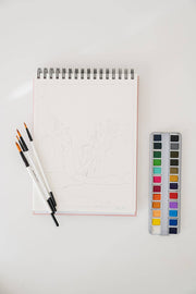National Parks Watercoloring Book - Outlines w/Video Tutorials - Art Department LLC