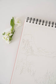 National Parks Watercoloring Book - Outlines w/Video Tutorials - Art Department LLC