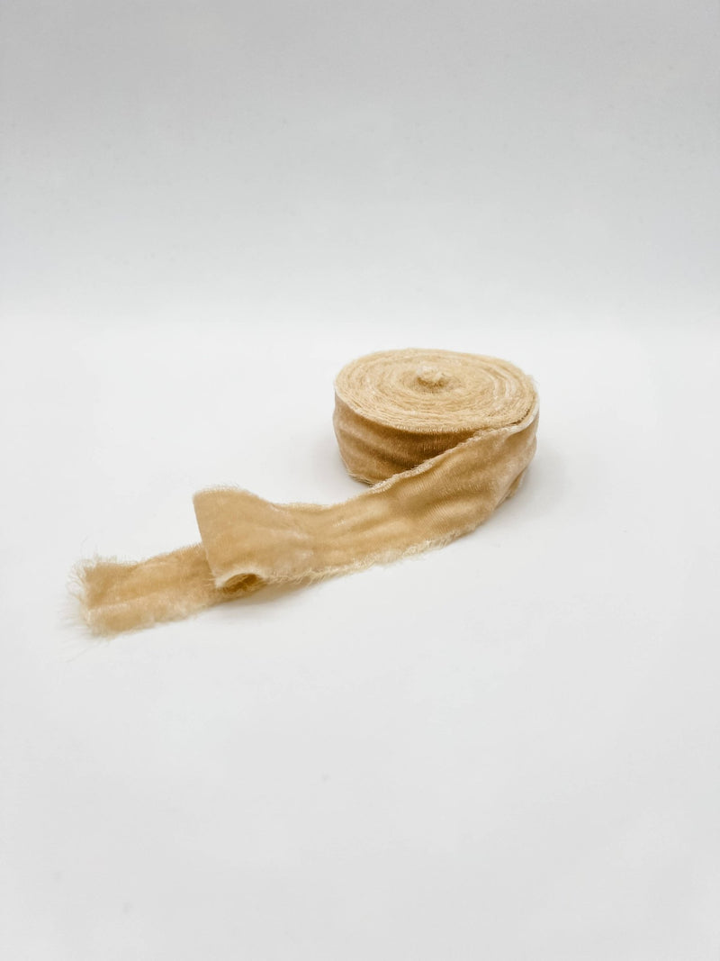 1.25" Raw Edge Velvet Ribbon - Art Department LLC